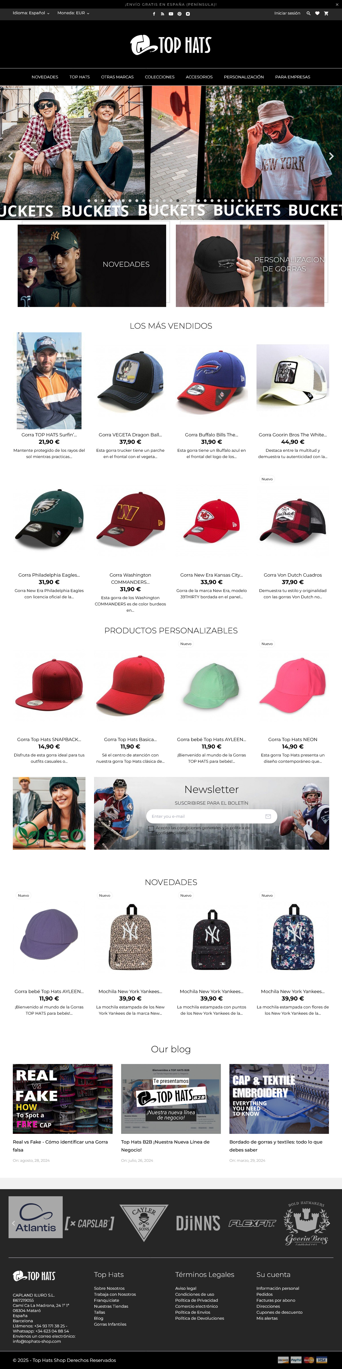 Tienda Online Granollers Top Hats