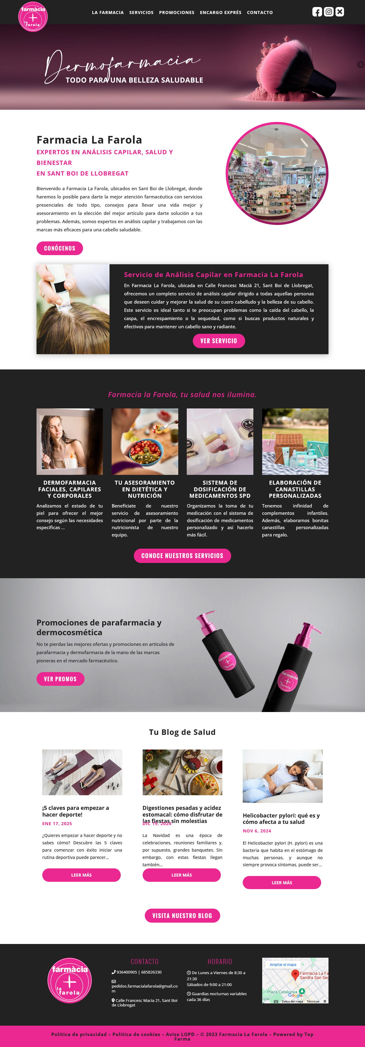 Diseño Web Granollers Farmacia La Farola